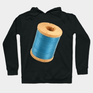 Wooden Spool of Blue Thread Hoodie